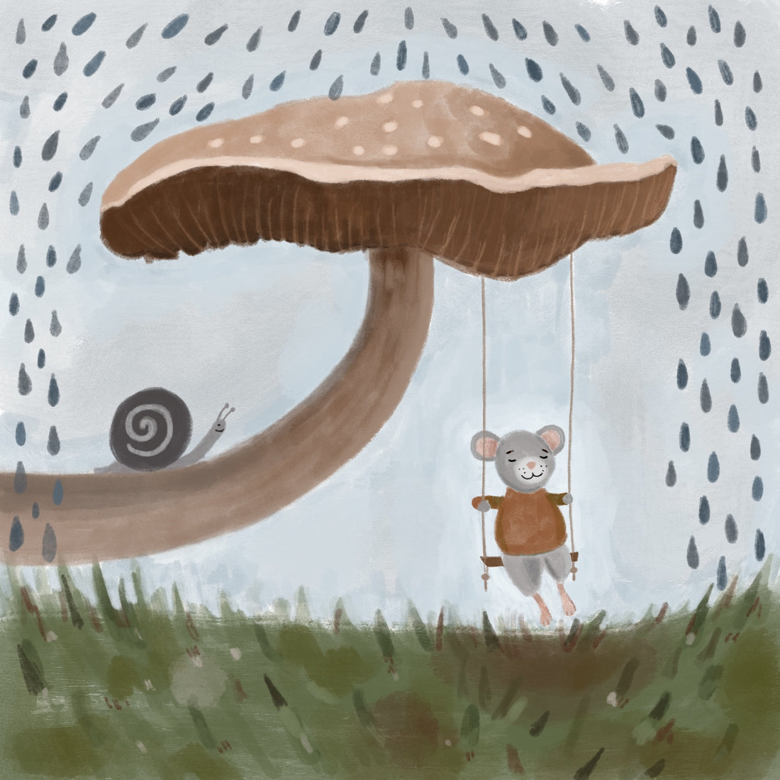 Mouse and Snail Illustration