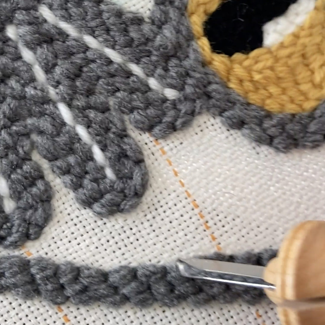 Making a Punch Needle Cat Pillow