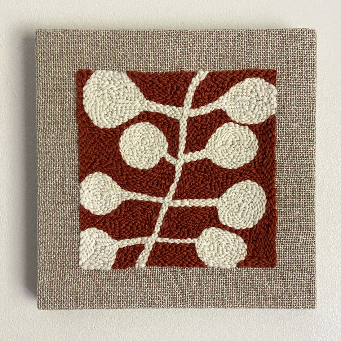 Modern Rust Abstract Leaf Art