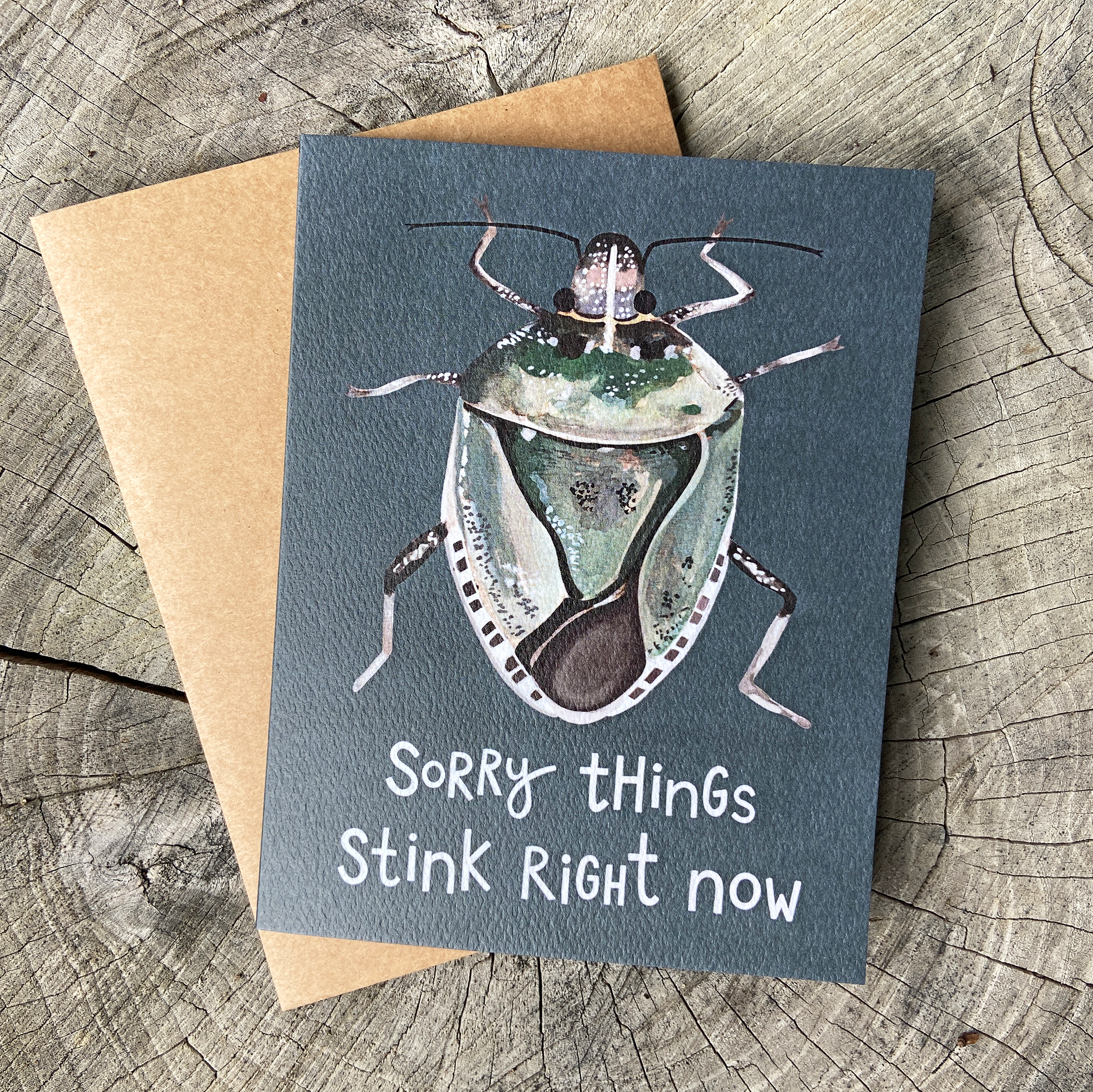 Funny Stink Bug Sympathy Card