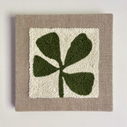 Green Abstract Botanical Textile Art