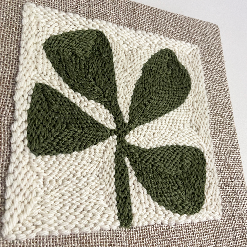 Green Abstract Botanical Textile Art